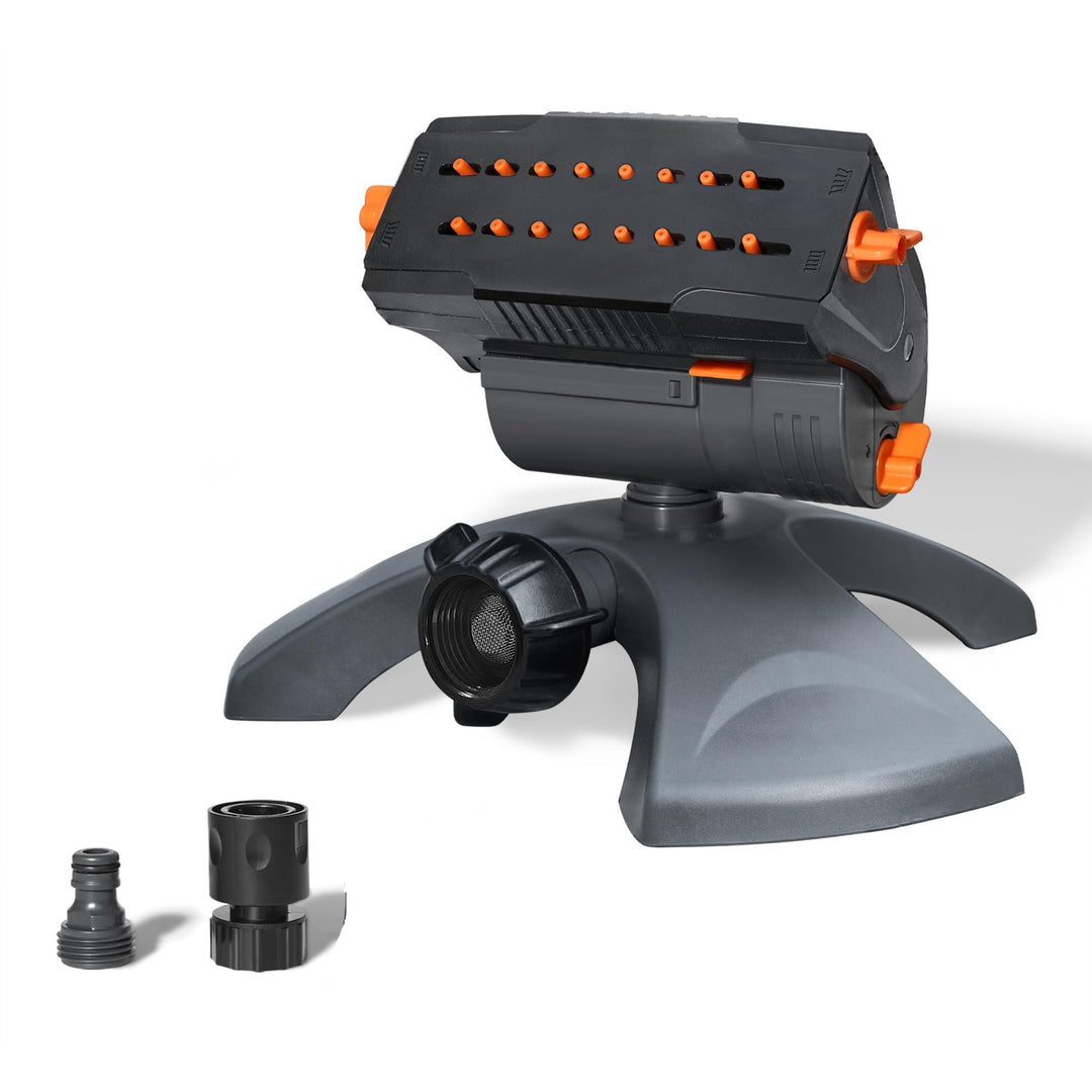 Diivoo Mini Turbo Oszillierender Rasensprenger 16 Düsen, Gartensprinkler mit Schnellanschluss und Gr