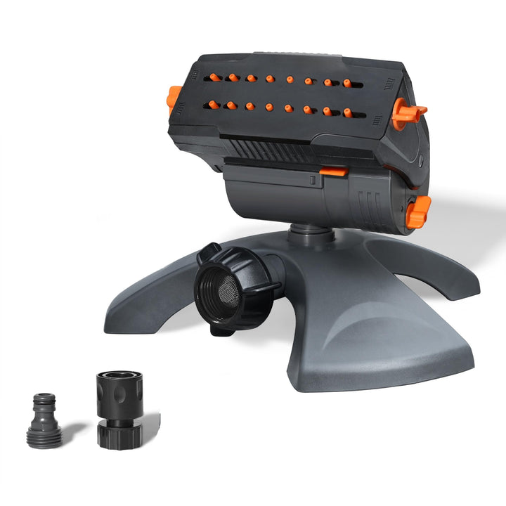 Diivoo Mini Turbo Oszillierender Rasensprenger 16 Düsen, Gartensprinkler mit Schnellanschluss und Gr