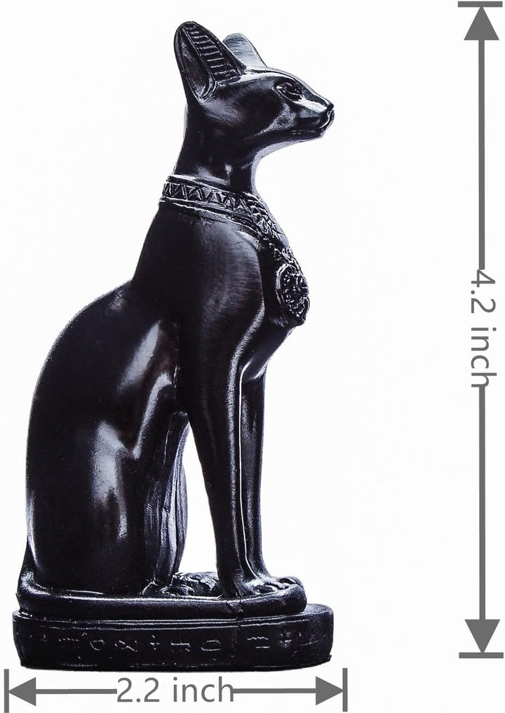 EASCHEER Ägyptische Katzengöttin Bastet, Statue, ägyptische Dekoration, 1 Stück (10,7 cm / 4,2 Zoll,