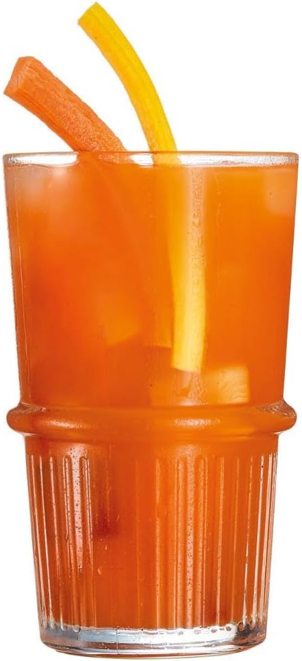 Arcoroc ARC L7340 New York Trinkglas, Wasserglas, Saftglas, 470ml, Glas, transparent, 6 Stück Longdr