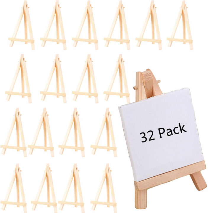 32 Stück Mini-Staffelei aus Holz, 8 x 15 cm, Mini-Holzständer, Staffelei, Tischhalter, Ständer zum P