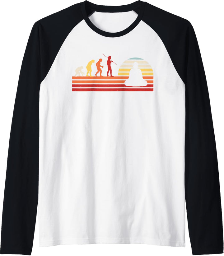 Retro Buddha Namaste Zen Buddhismus - Vintage Buddhist Raglan