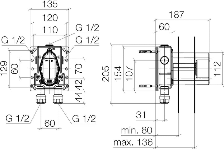 Dornbracht 3542597090 Unterputzkörper Thermostat 4029011605925