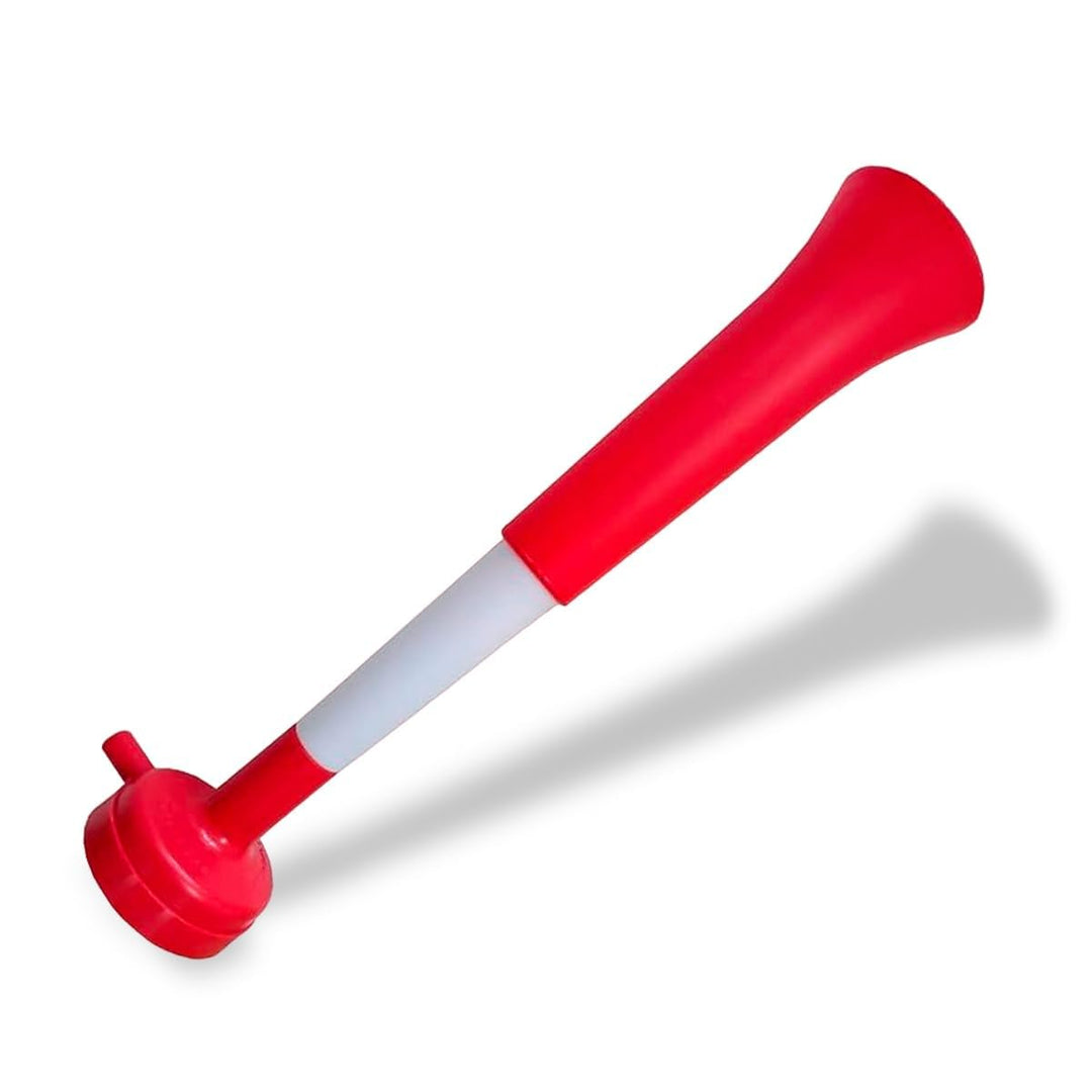 FUN FAN LINE - Pack x3 Plastik Vuvuzela Trompeten. Zubehör für Fussball- und Sportfeste. Geräuschvol