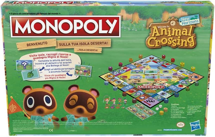 Hasbro Monopoly Edition Animal Crossing New Horizons, lustiges Brettspiel für Kinder ab 8 Jahren, 2