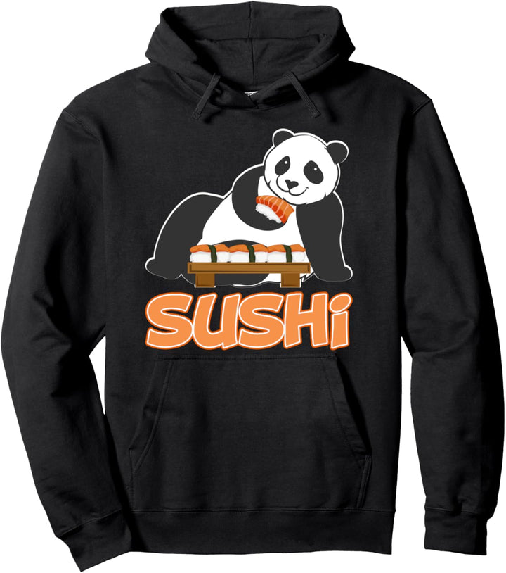 Sushi Essstäbchen Pandabär Panda wild Bär Lachs Sushi Pullover Hoodie