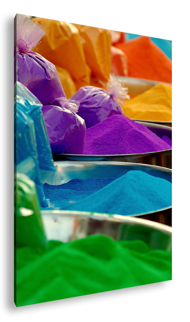 deyoli atemberaubende bunte Farben im Format: 80x60 als Leinwandbild, Motiv fertig gerahmt auf Echth