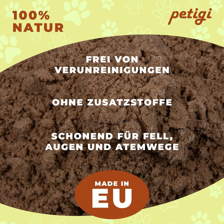 Petigi Buddelsand 25 kg, Kaninchen, Hasen, Chinchilla, für Buddelkisten | lehmfrei, für sensible Pfo