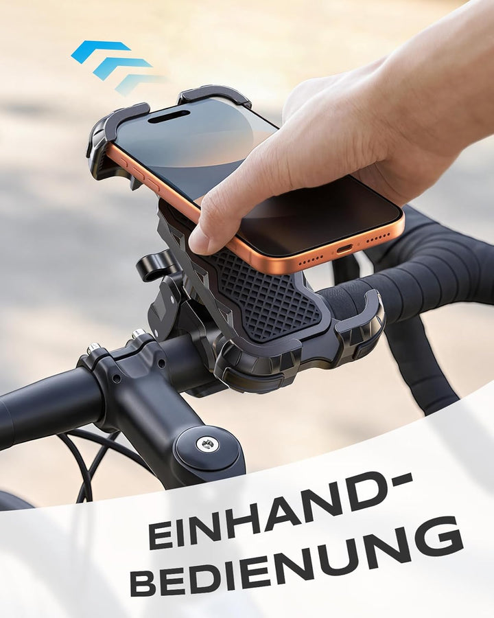 Babacom Handyhalterung Motorrad [1s Auto-Sperre] [360° Anti-Shake] Handyhalterung Fahrrad Lenker für