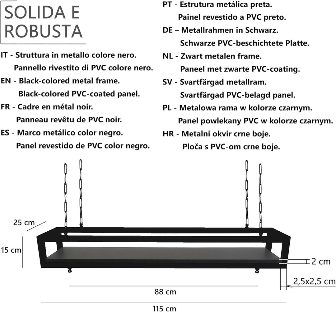 yelloo - Deckenregal mit Ketten, ideal als Blumenregal, Pflanzen für drinnen und draussen, klassisch