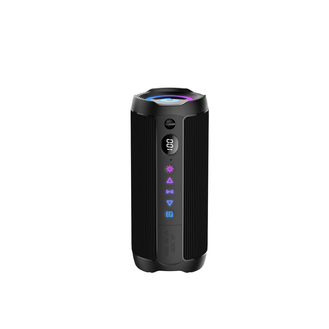 coioc Bluetooth Lautsprecher mit Licht, Bluetooth 5.4 Musikbox,25W Dual Lautsprecher, LED Anzeige &