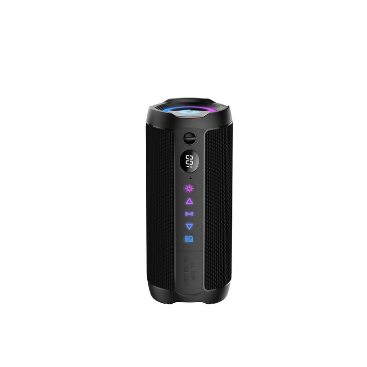 coioc Bluetooth Lautsprecher mit Licht, Bluetooth 5.4 Musikbox,25W Dual Lautsprecher, LED Anzeige &