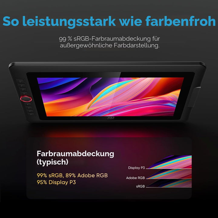 XPPen Artist 13.3 Pro V2 Display Grafiktablett mit X3 Pro Smart Chip 16K Druckstufen, Digitales Zeic
