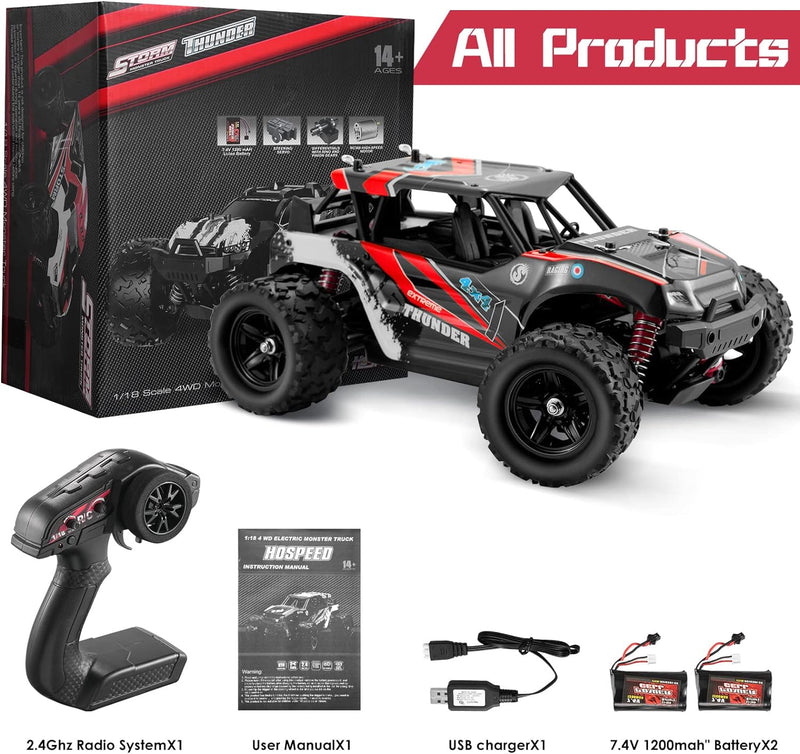 Kotsy RC Offroad Fernbedienungsauto 1:18 Skala rc Auto 50 km/h Offroad Pickup 4WD 2,4 GHz RC Truck H