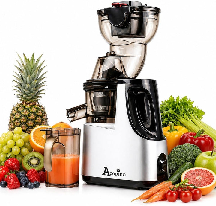Acopino Delikato Entsafter – Slow Juicer mit leiser Technologie, schonende Saftherstellung für Obst