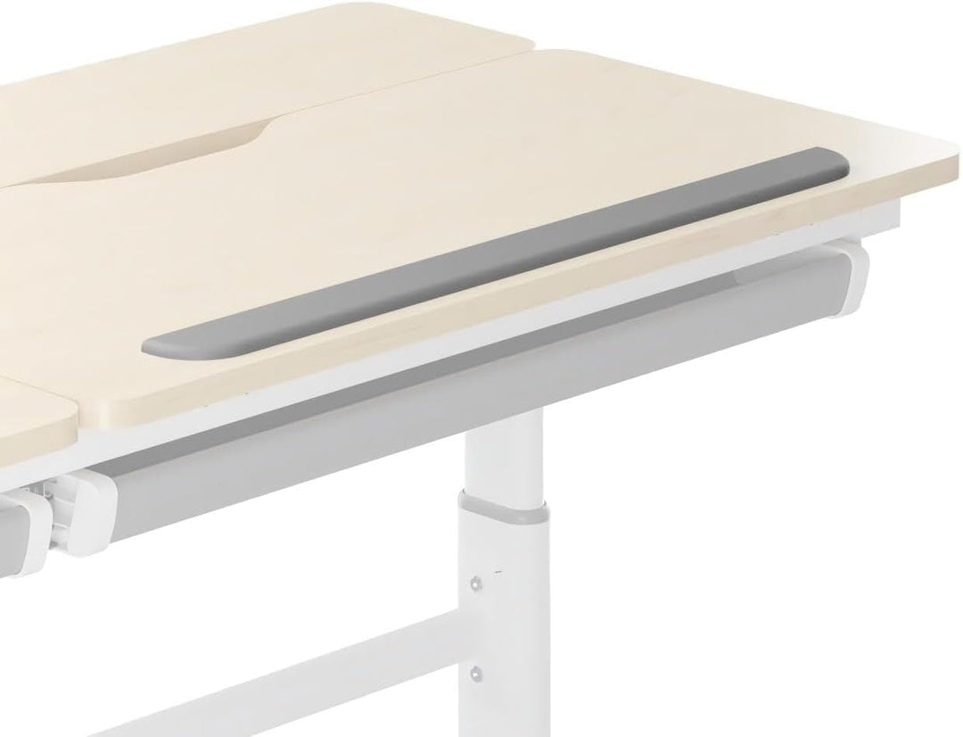 HOKO® Ergo Lana rutschfeste Handballenauflage mit Buchstopper für Kinderschreibtisch, Farbe Grau. Er