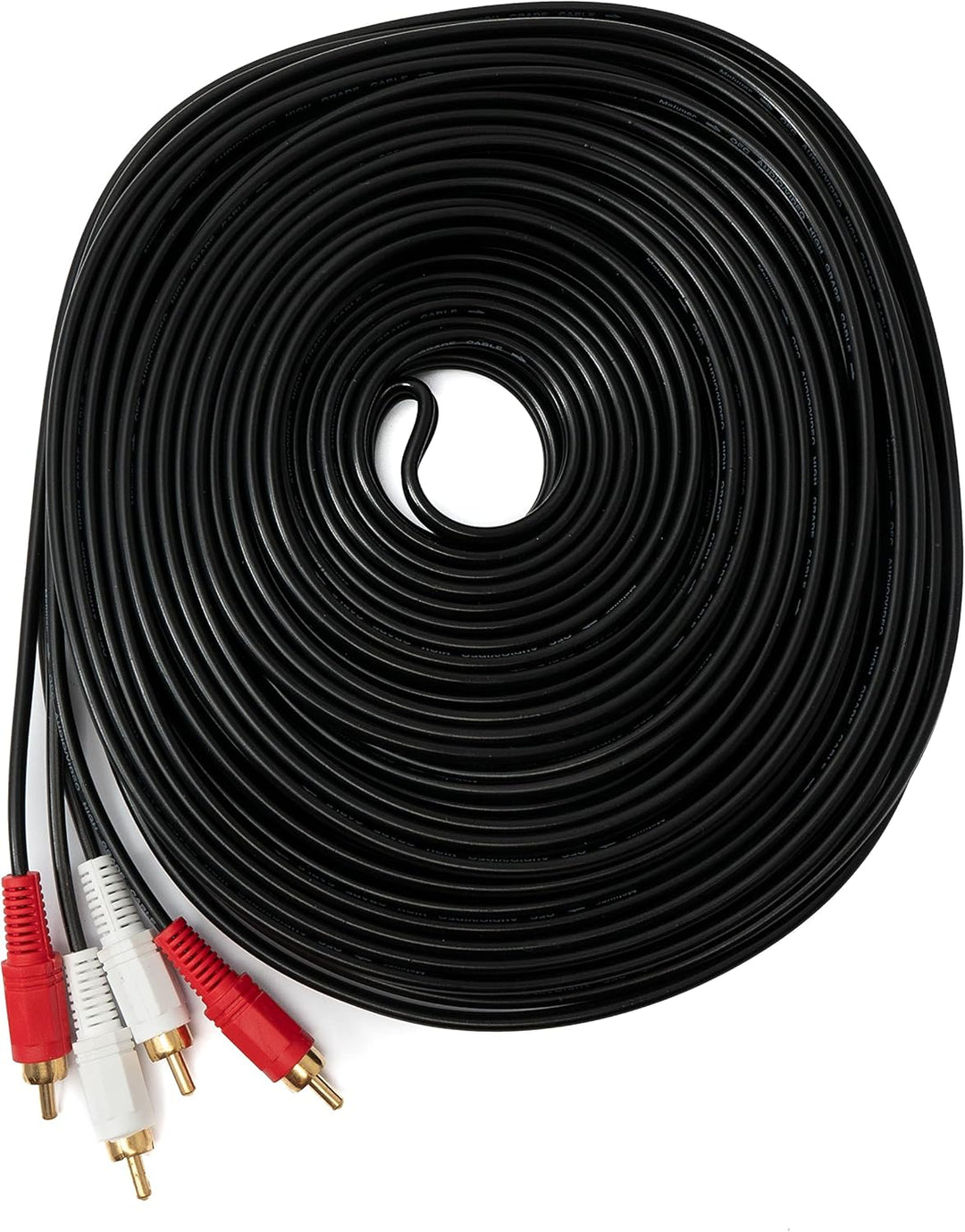 System-S Cinch 2 RCA Kabel 20 m Stecker zu Stecker Stereo AV Adapter in Schwarz
