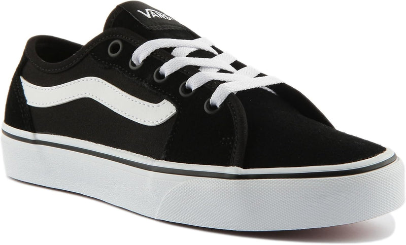 Vans Damen Filmore Decon Sneaker Sneaker 36.5 EU Suede Canvas Black White, Sneaker 36.5 EU Suede Can