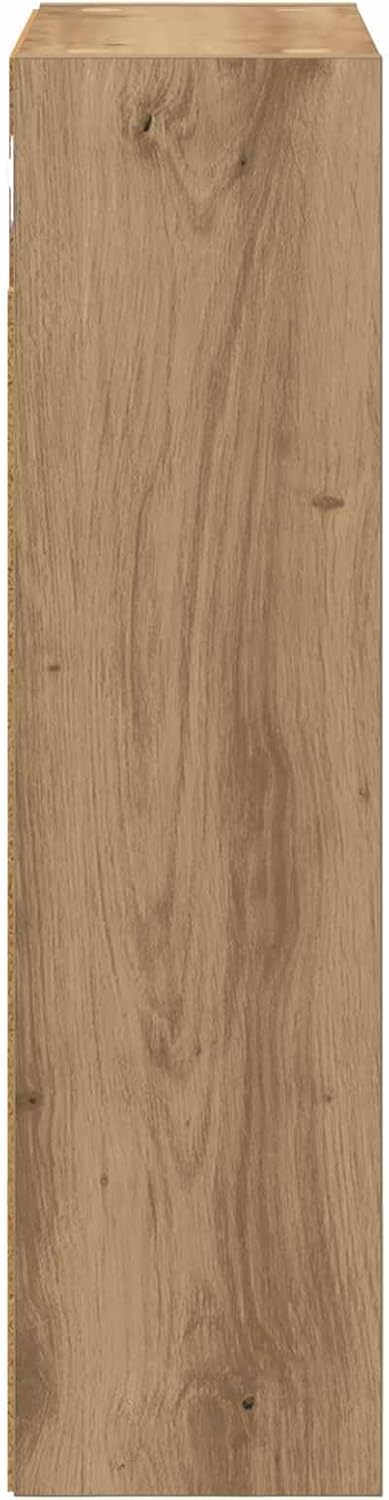 vidaXL Badezimmer-Wandschrank Artisan-Eiche 40 x 16 x 62,5 cm, Moderner Badschrank, rechteckiges Reg