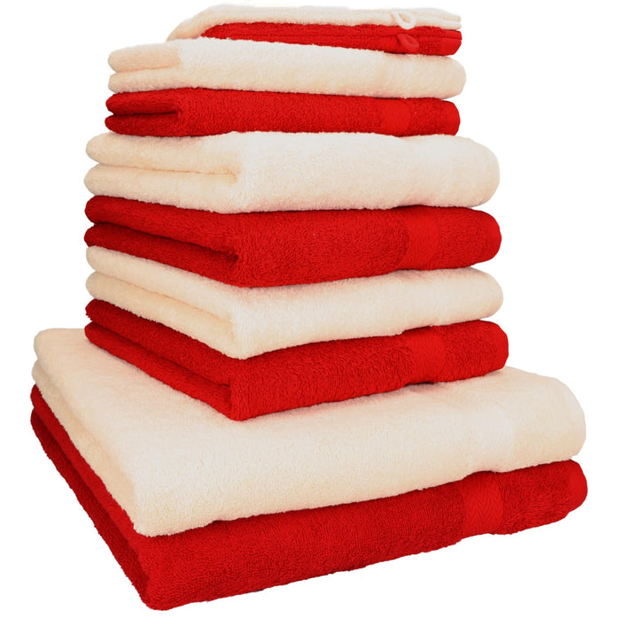 Betz 10-TLG. Handtuch-Set Premium 100% Baumwolle 2 Duschtücher 4 Handtücher 2 Gästetücher 2 Waschhan