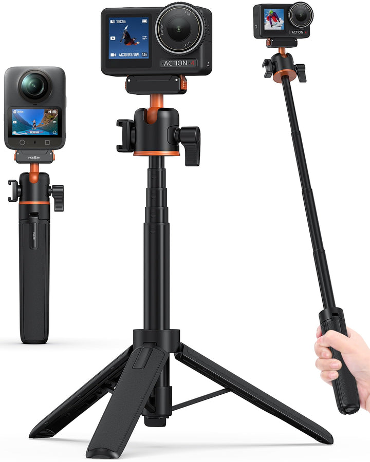 54 cm Selfie Stick Stativ für DJI Osmo Action 5 Pro/4/3, Osmo 360, 2-in-1 Kleines Tischstativ mit Ku