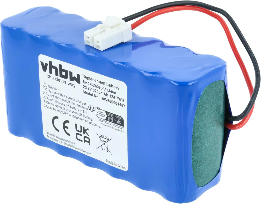 vhbw Akku kompatibel mit Ambrogio Twenty Deluxe L20 Rasenroboter Rasenmäher (5200mAh 25,9V Li-Ion)