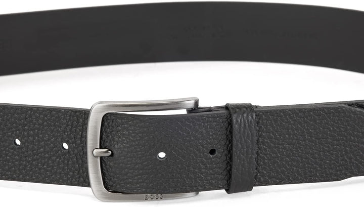 BOSS Herren Jor-Gr Sz40 Gürtel aus genarbtem italienischem Leder mit Logo-Schliesse 90 Black1, 90 Bl