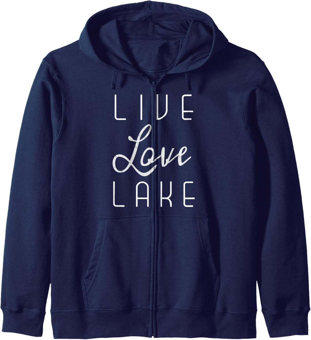 Live Love Lake Silver Texture Kapuzenjacke