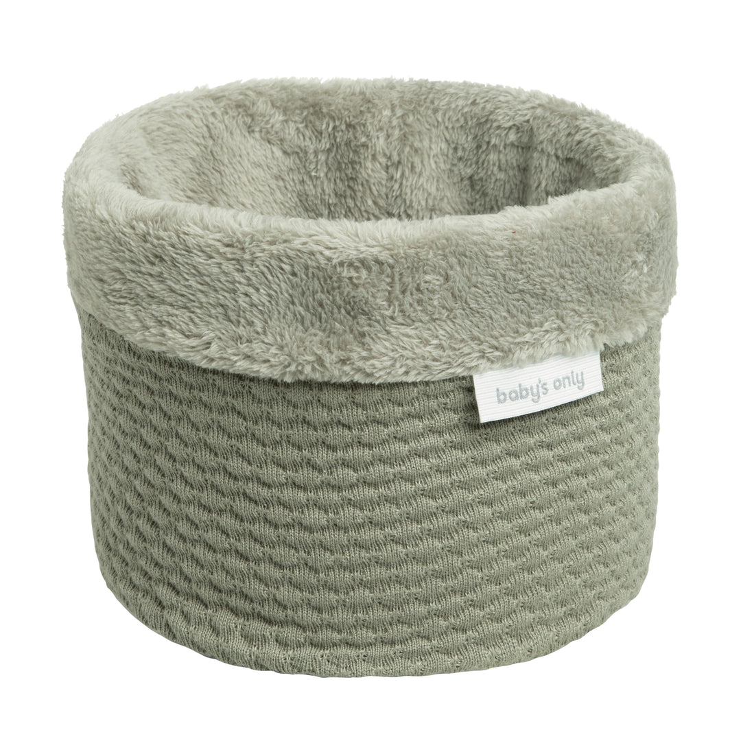 BO Baby's Only - Körbchen Sky - Wickeltisch Organizer - Gestrickte Aufbewahrungsbox für Kinderzimmer