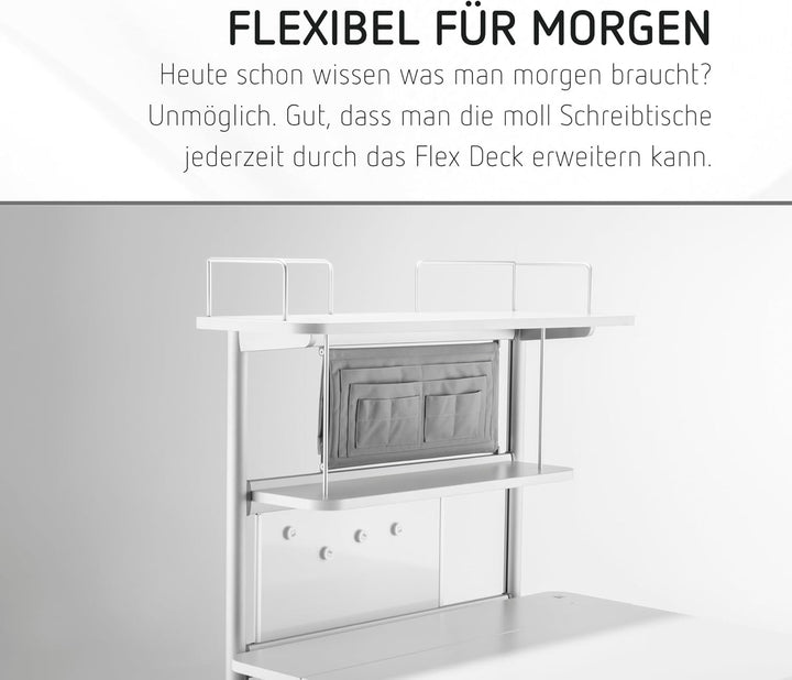 moll Easy Flex Deck Compact, Kinderschreibtisch Erweiterung für den moll Bandit Compact und moll Spr