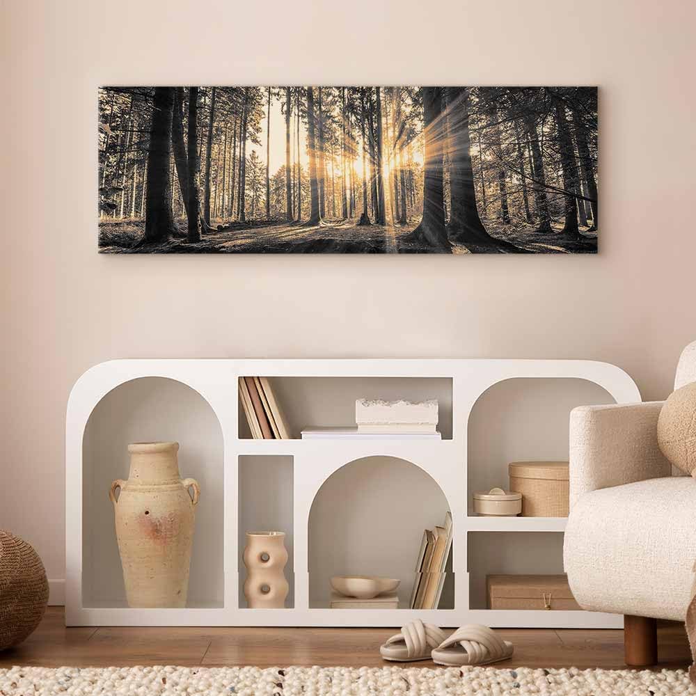 murando - Bilder Wald 150x50 cm Vlies Leinwandbild 1 tlg Kunstdruck modern Wandbilder XXL Wanddekora