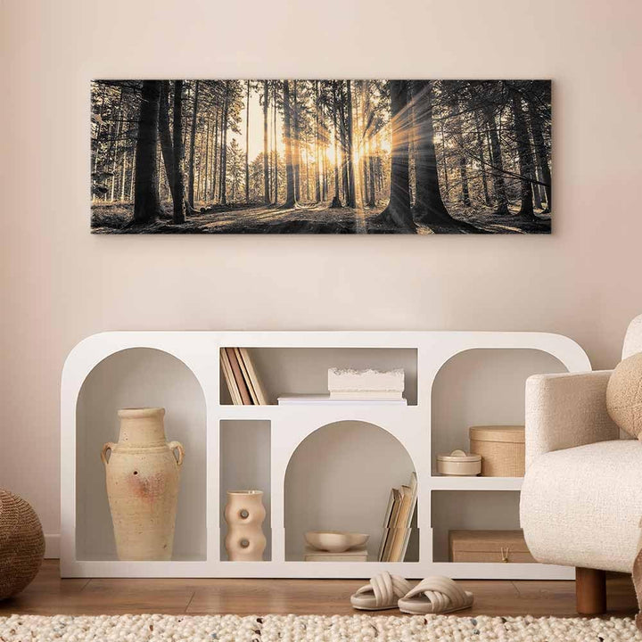 murando - Bilder Wald 150x50 cm Vlies Leinwandbild 1 tlg Kunstdruck modern Wandbilder XXL Wanddekora