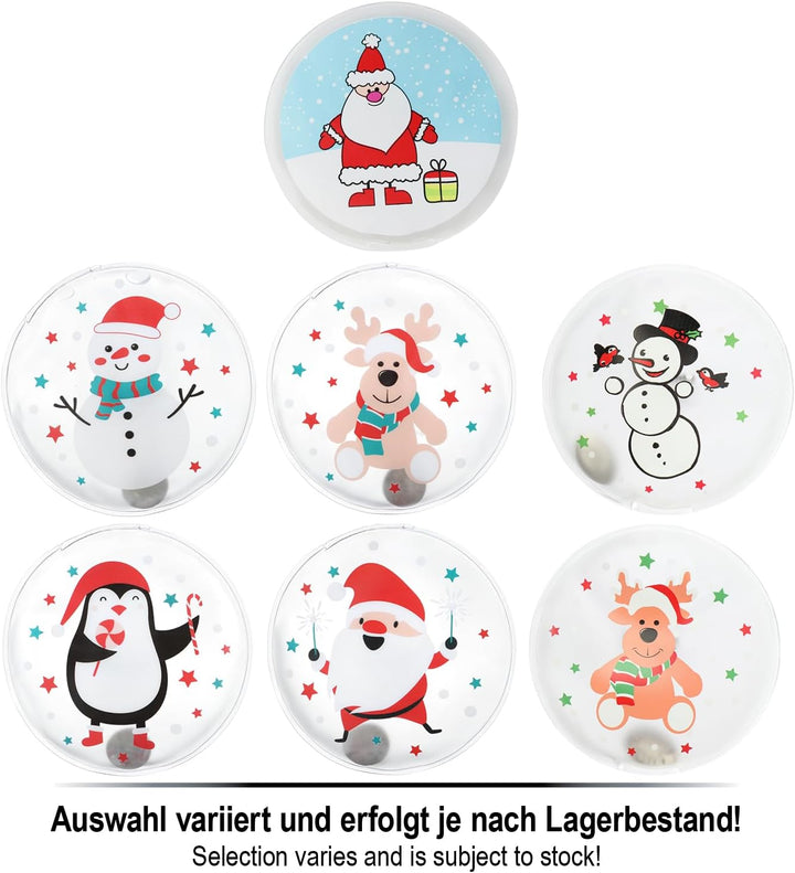 com-four® 6X Taschenwärmer wiederverwendbar - weihnachtliche Handwärmer - Wärmepad für kalte Tage un