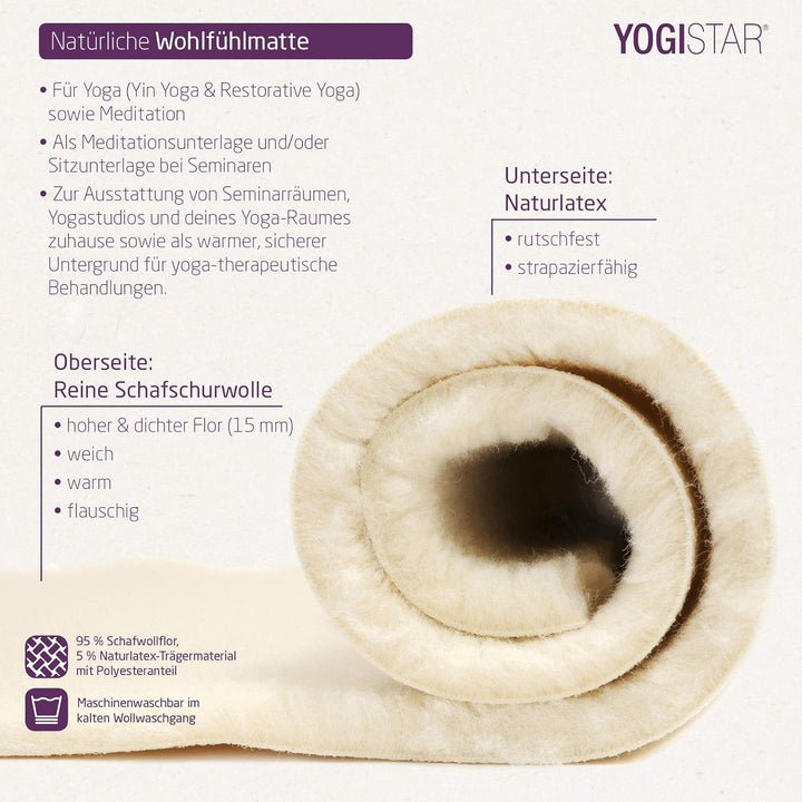 Yogistar Yogamatte Yogimat® Natur - Schurwolle