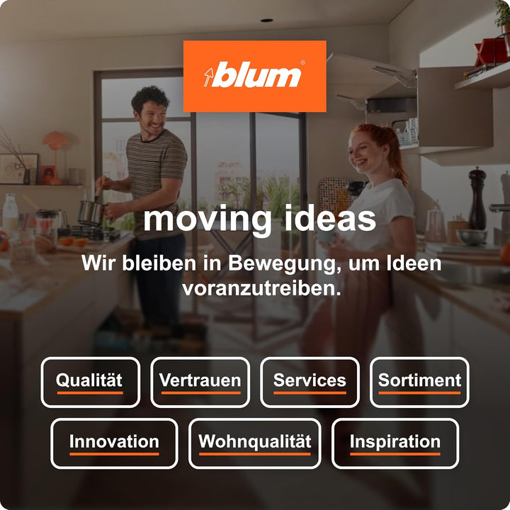 BLUM Tandem Schubladen-Auszug 450mm Vollauszug mit Blumtion (=Softclose); 1 Paar inkl. Kupplung 450