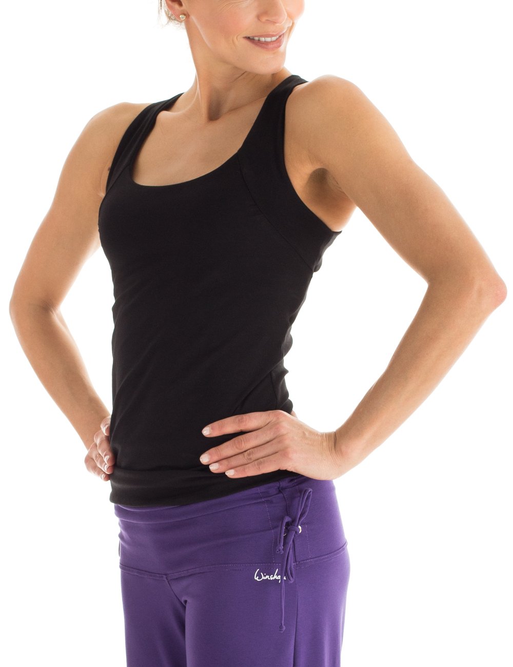 Winshape Damen Cross Back Top Modern S Schwarz, Modern S Schwarz