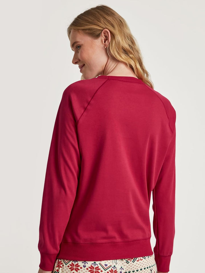 CALIDA Favourites Langarmshirt Damen, aus 100% Baumwolle 32-34 Rio Red, 32-34 Rio Red