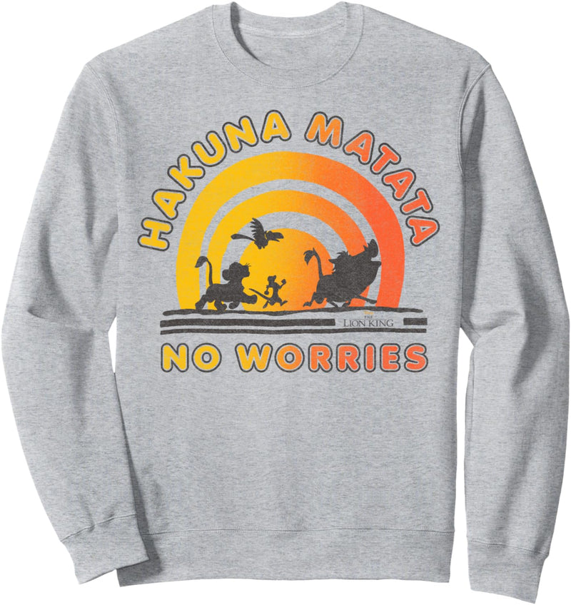 Disney The Lion King Hakuna Matata No Worries Sunset Logo Sweatshirt