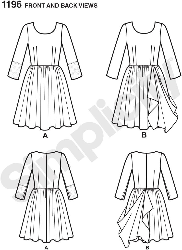 Simplicity 1196 Grösse D5 Schnittmuster Easy-to-sew Leanne Marshall Kleid Schnittmuster
