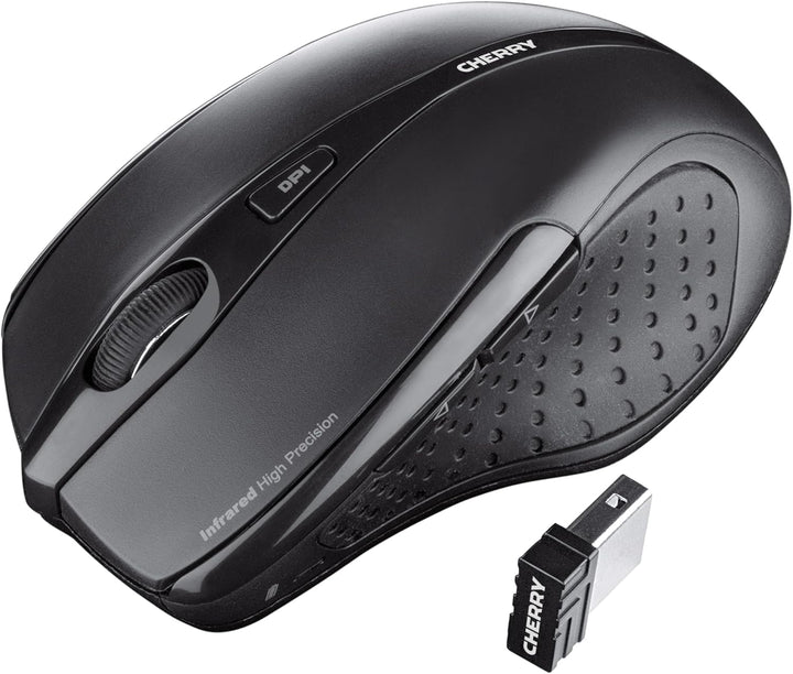 CHERRY DW 5100, Kabelloses Tastatur-Maus-Set, EU-Layout (QWERTY), 2,4 GHz Funk, Plug & Play, Ergonom
