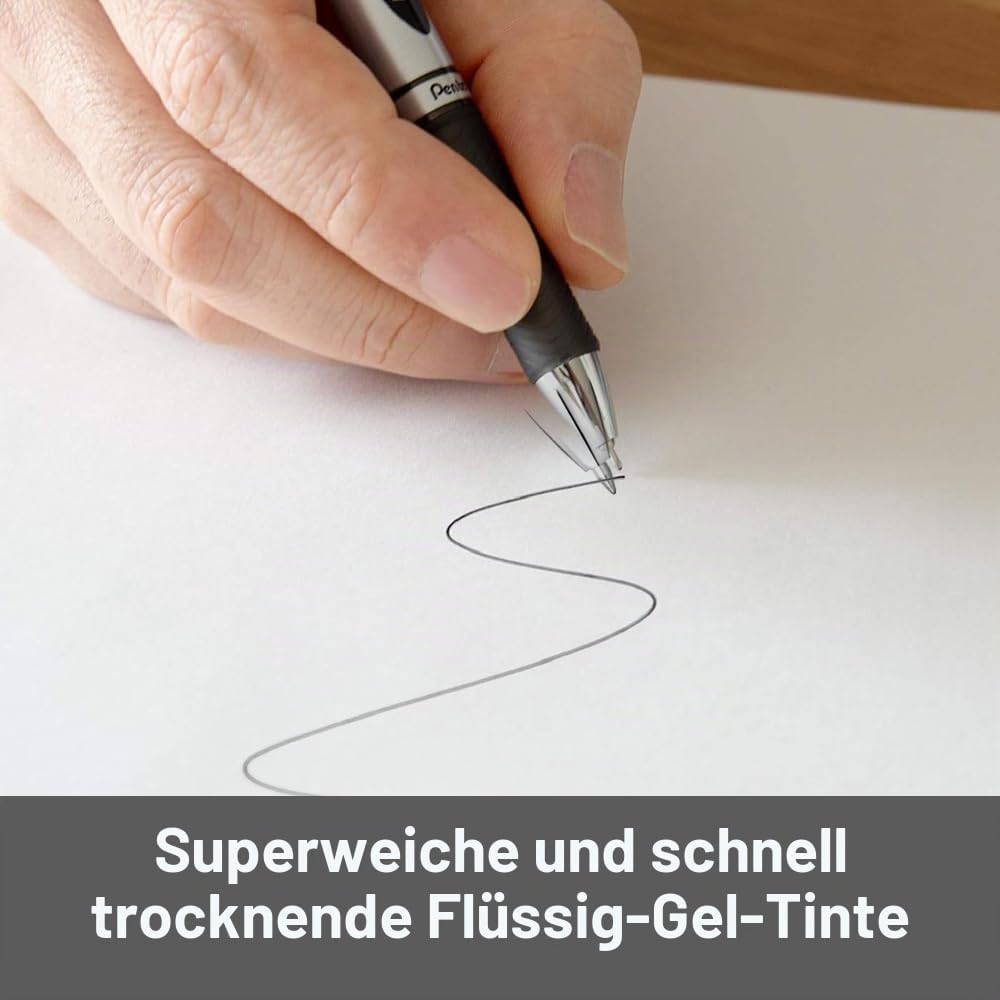 Pentel BL77-DO EnerGel Gel-Tintenroller mit Druckmechanik, 0,7 mm Kugeldurchmesser = 0,35 mm Strichs