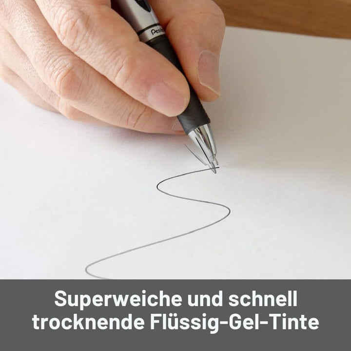 Pentel BL77-DO EnerGel Gel-Tintenroller mit Druckmechanik, 0,7 mm Kugeldurchmesser = 0,35 mm Strichs