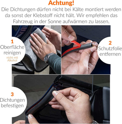 Upgrade4cars Auto Türdichtung Komplett Set kompatibel für Tesla Model 3 | Gummidichtungen für alle 4