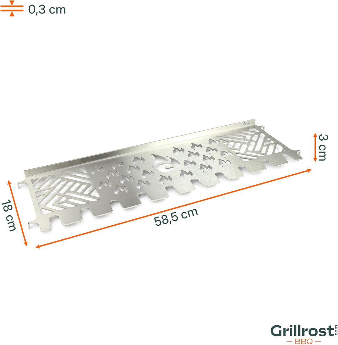 Grillrost.com Das Original Edelstahl Multistation | Warmhalterost passend für Burnhard Fred | mit Dr