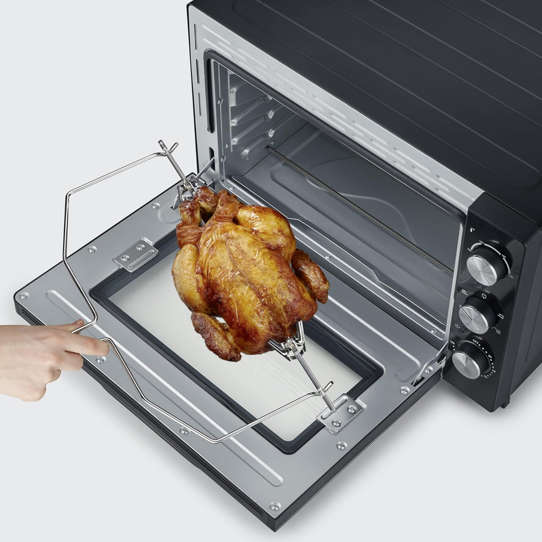 SEVERIN XXL Back- und Toastofen mit Umluftfunktion, Backofen mit Grillrost, Backblech, Drehspiess un