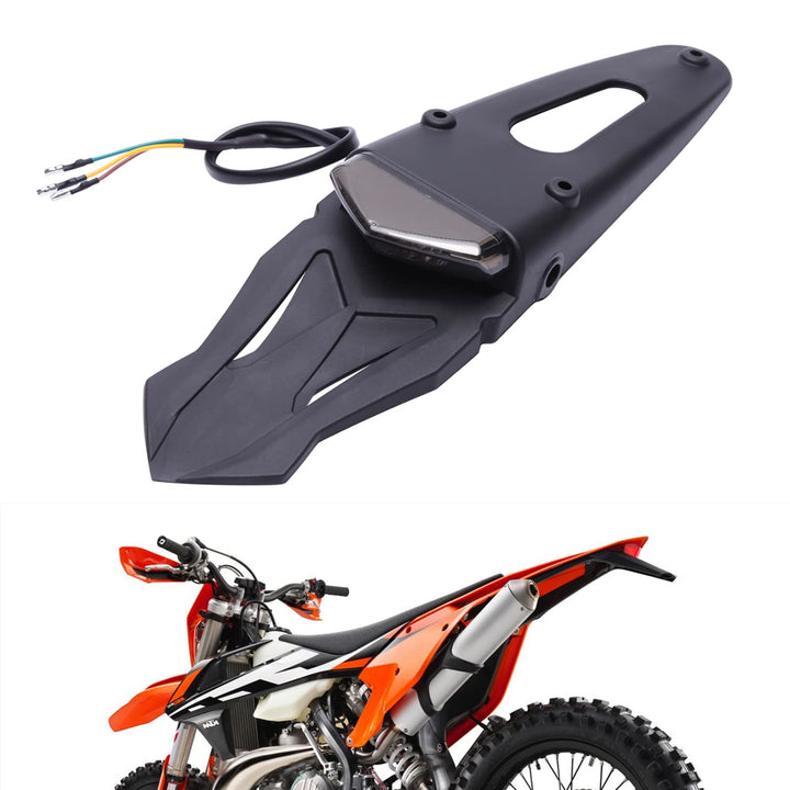 JMTBNO LED Motorrad Rücklicht E-geprüft mit Kennzeichen Halterung Rotem LED Bremslicht Weisse Kennze
