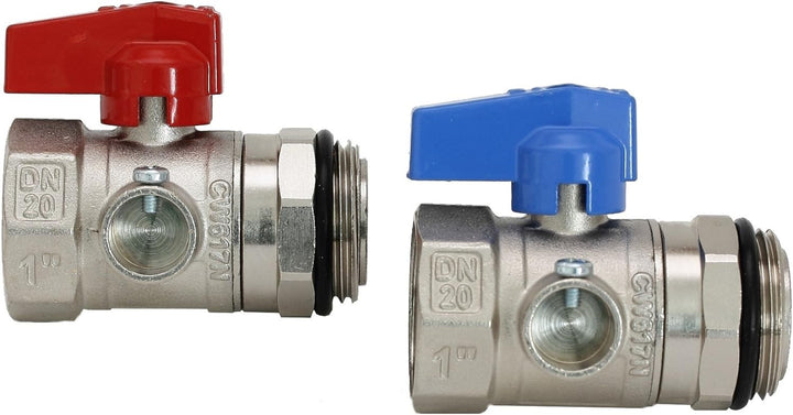 Selfio Heizkreisverteiler PREMIUM mit Durchflussmesser und Kugelhahn-Set (4 Heizkreise), 4 Heizkreis