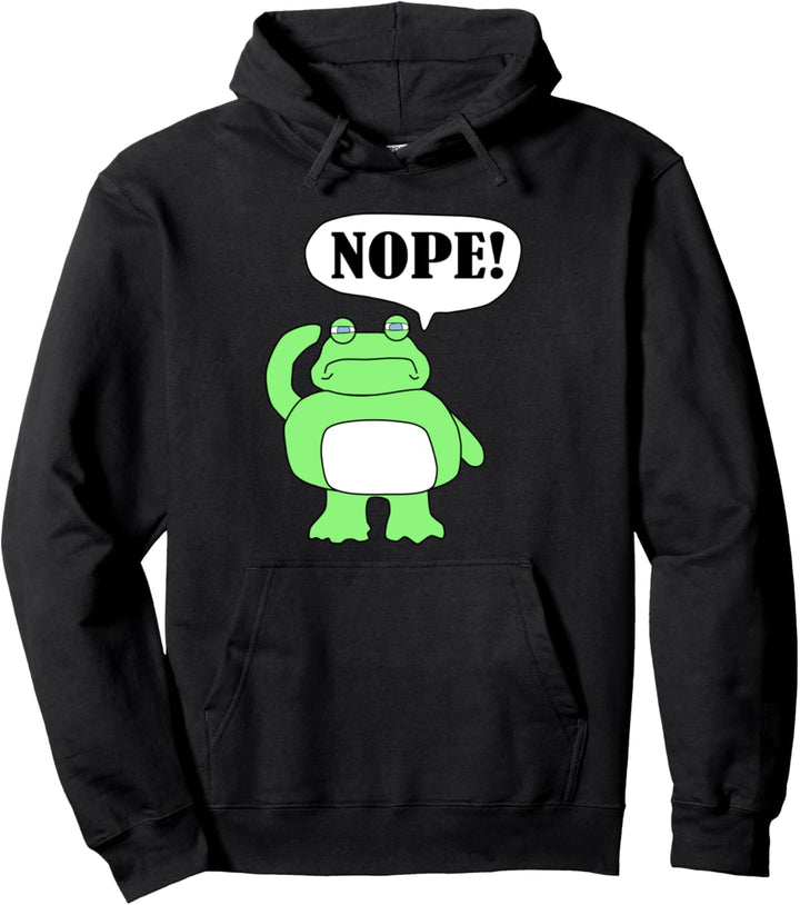 Amphibien Froschmotiv, Nope Design für Herren, Damen, Kinder Pullover Hoodie