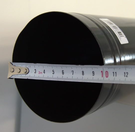 S&amp;M 485244 Schornsteinaufsatz schwarz glasiert 900°C-Ø100mm-Rosette für Kamin- und Ofenleitungen