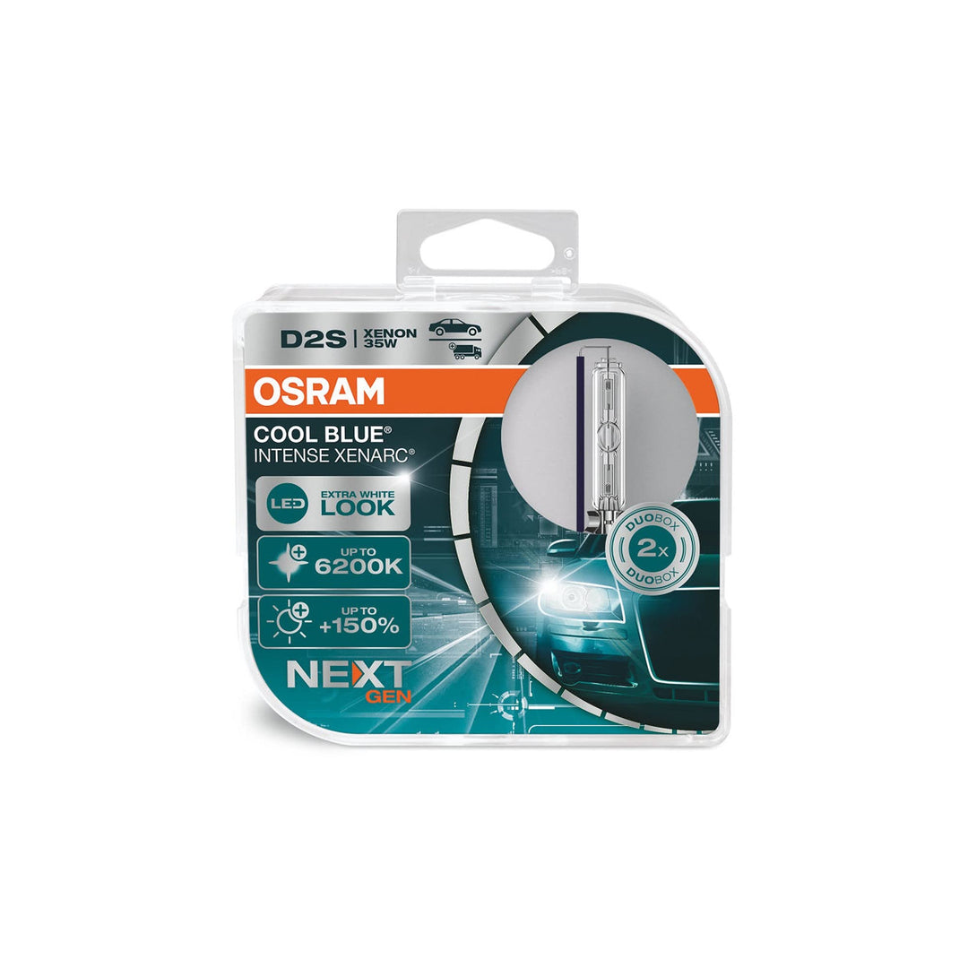 OSRAM Xenarc Cool Blue Intense D2S, 150 Prozent Mehr Helligkeit, Bis Zu 6.200 K, Xenon-Scheinwerferl